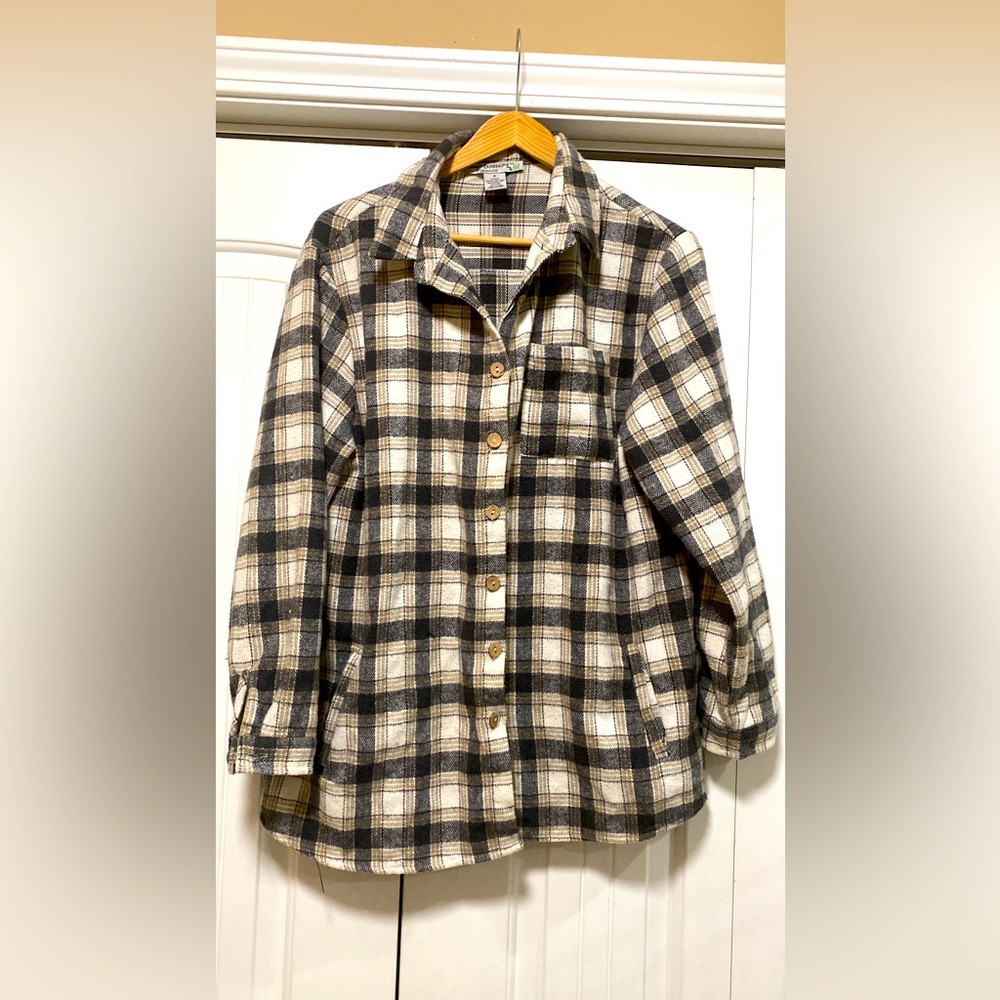 Emma’s Expressions Oversized Maternity Plaid Flannel